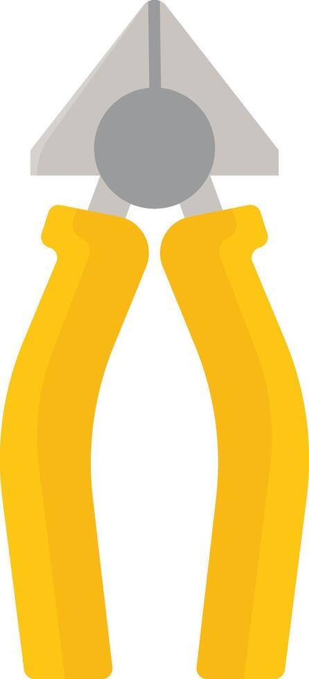 Yellow Handle Cutting Pliers vector