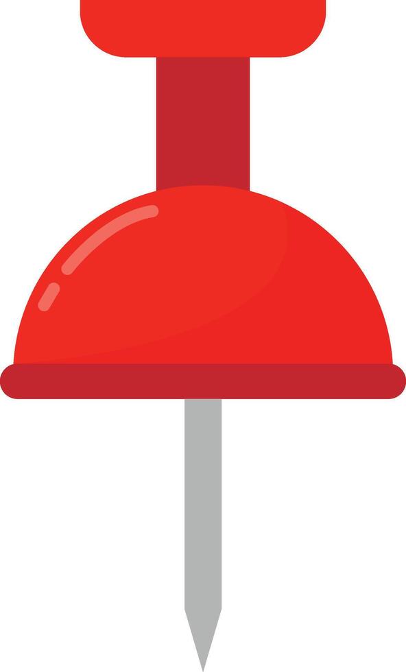 Single Red Pushpin vector