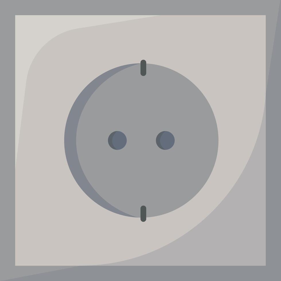 Single Round Electrical Socket vector