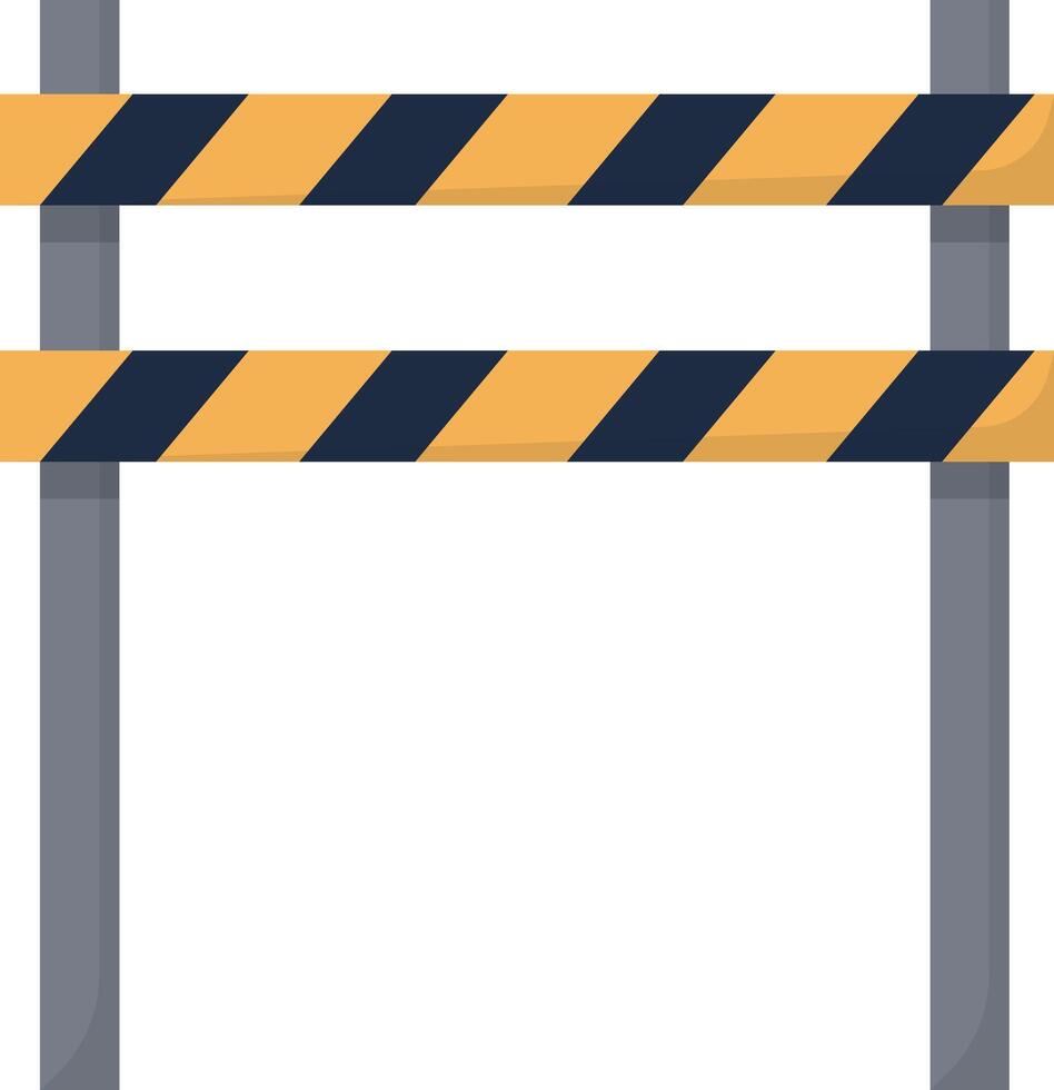 Yellow and Black Barricade vector