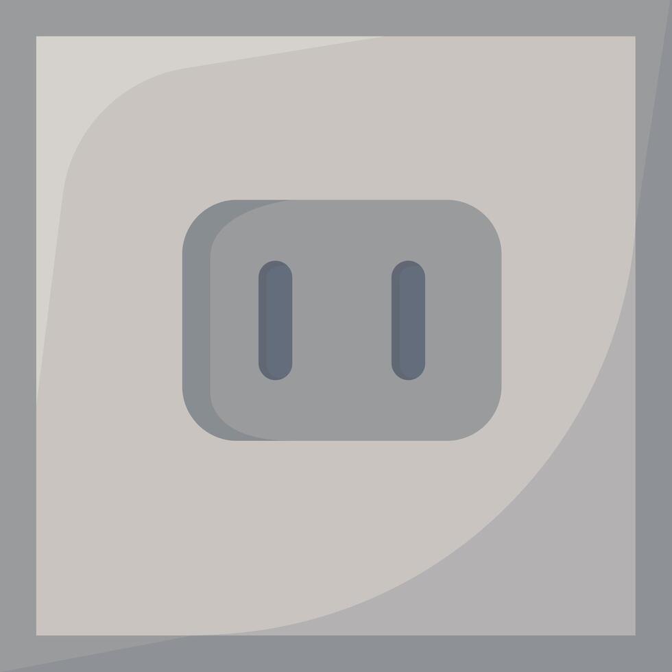 Rectangular Wall Power Outlet vector