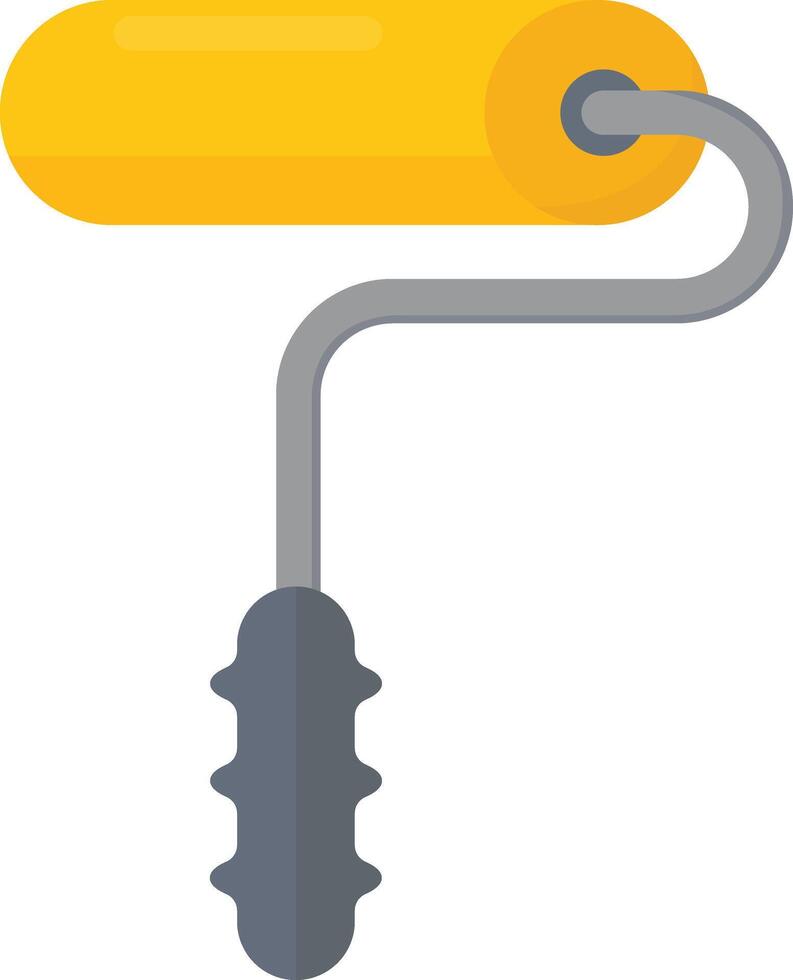 Yellow Paint Roller Tool vector