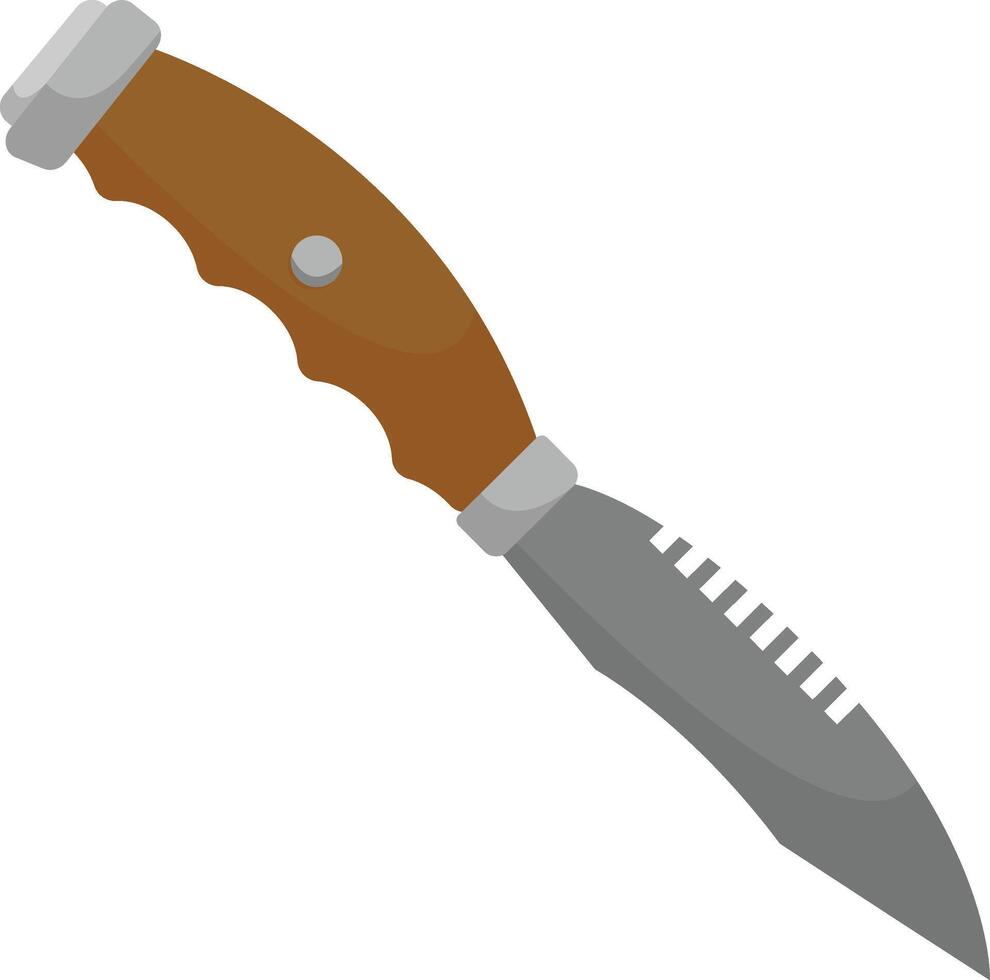 Serrated Combat Knife vector