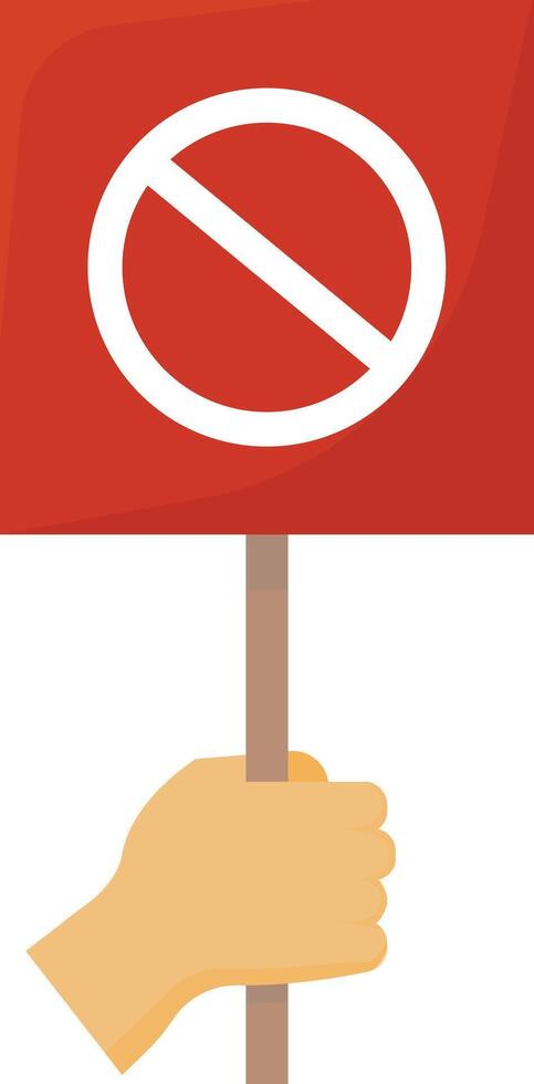Red No Parking Sign vector