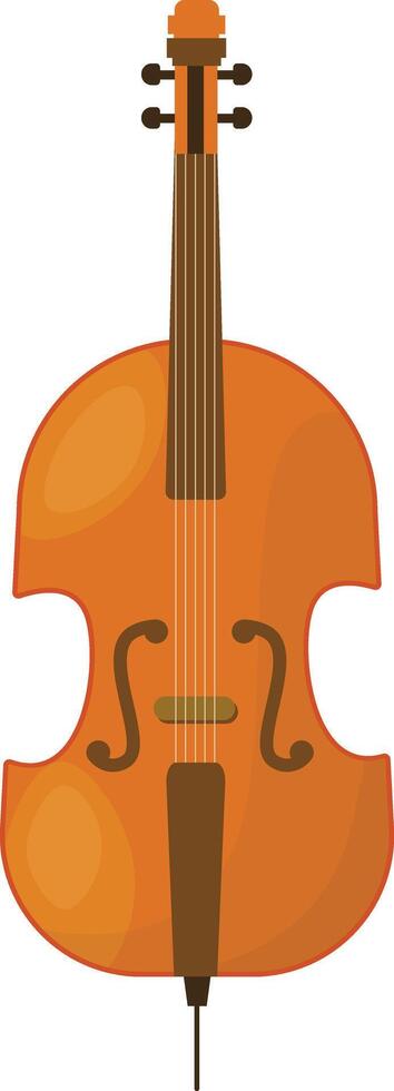 Vertical Brown Cello vector