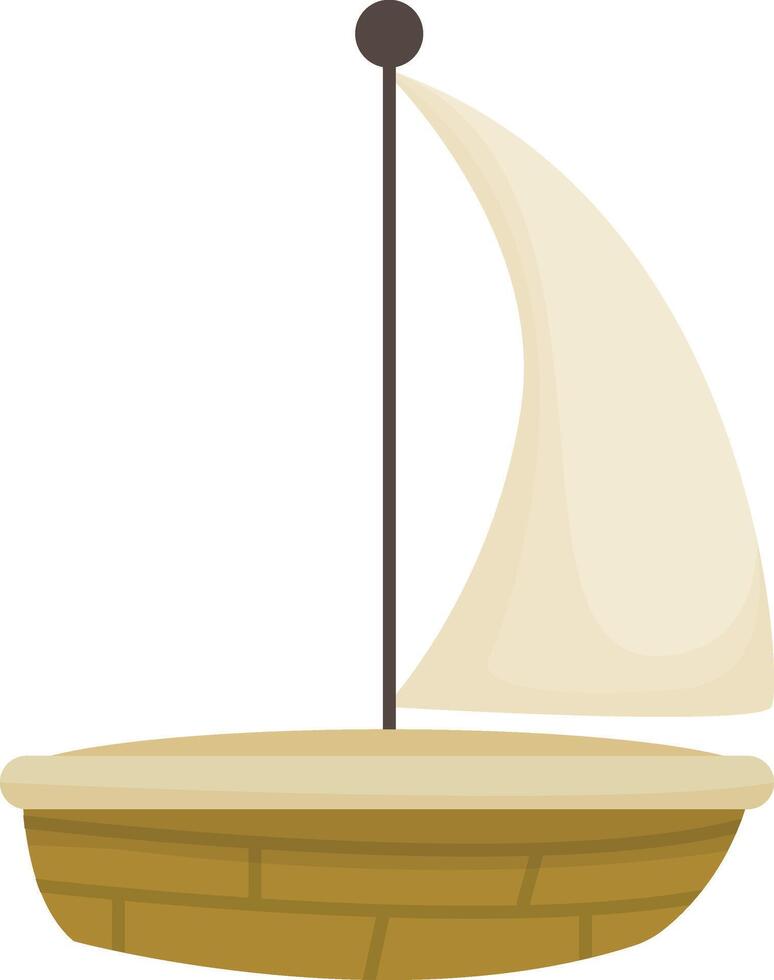 Simple White Sailboat vector