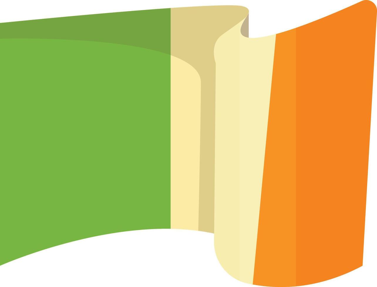 Waving Flag of Ireland vector