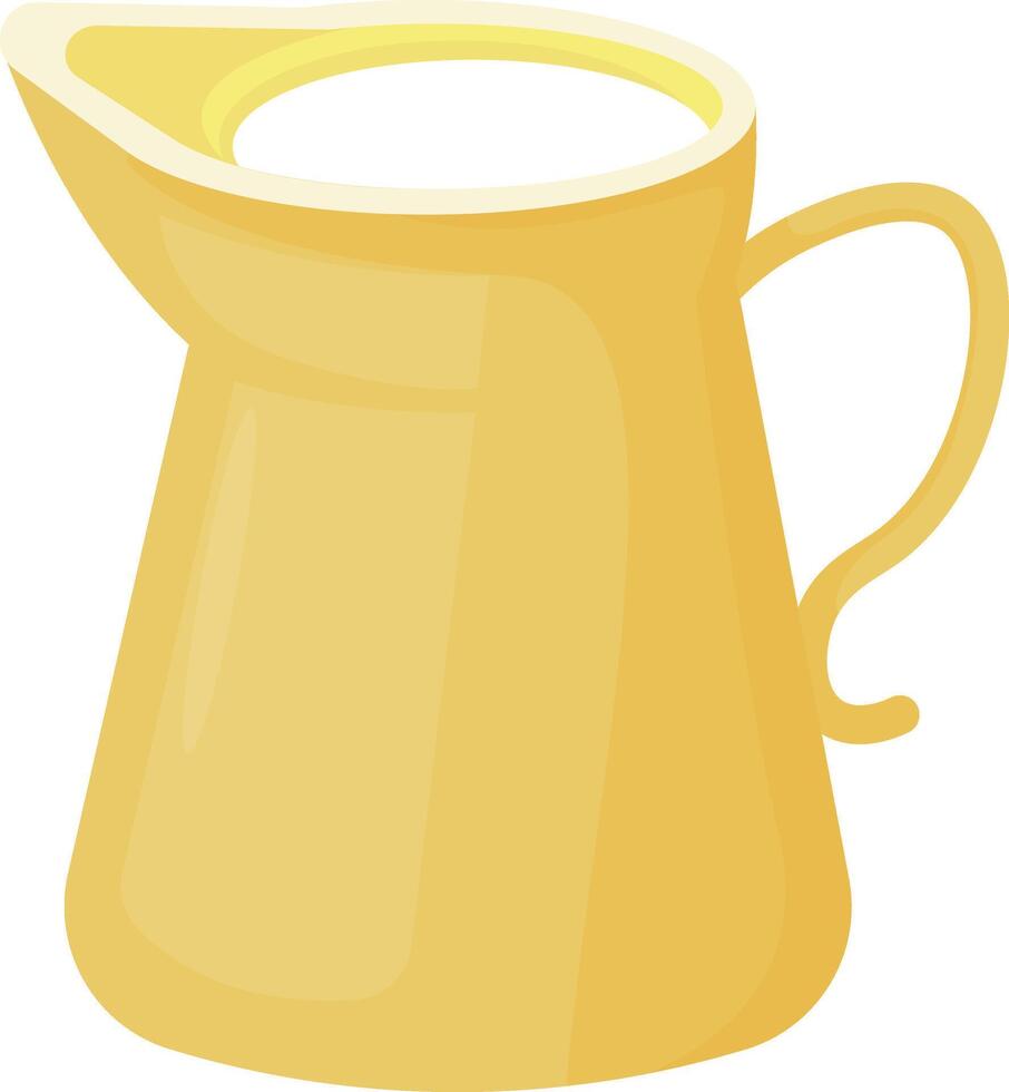 Yellow Ceramic Pitcher vector
