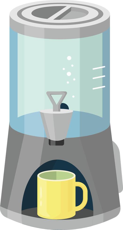 Water Dispenser with Cup vector