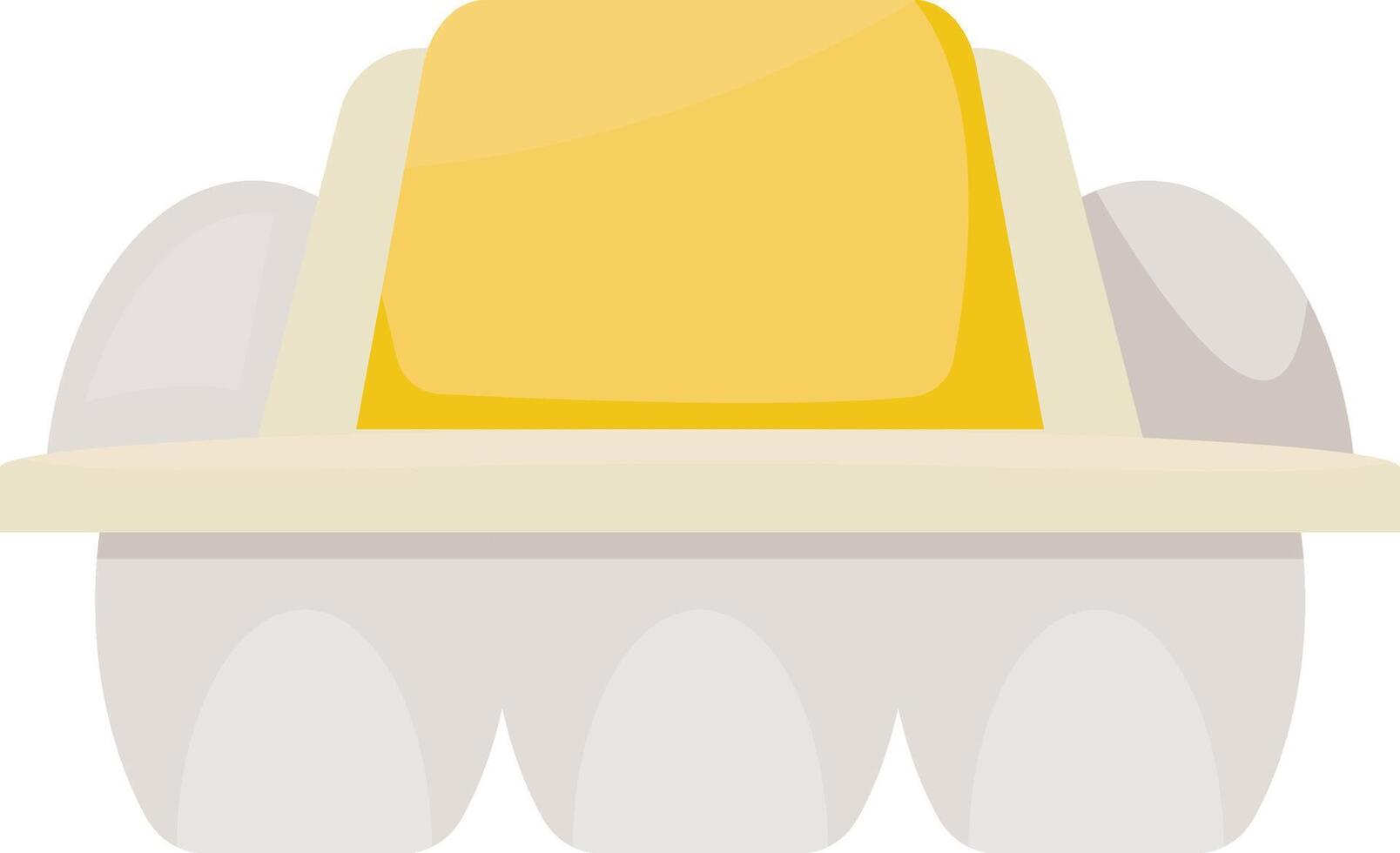 Fresh Eggs in Carton vector