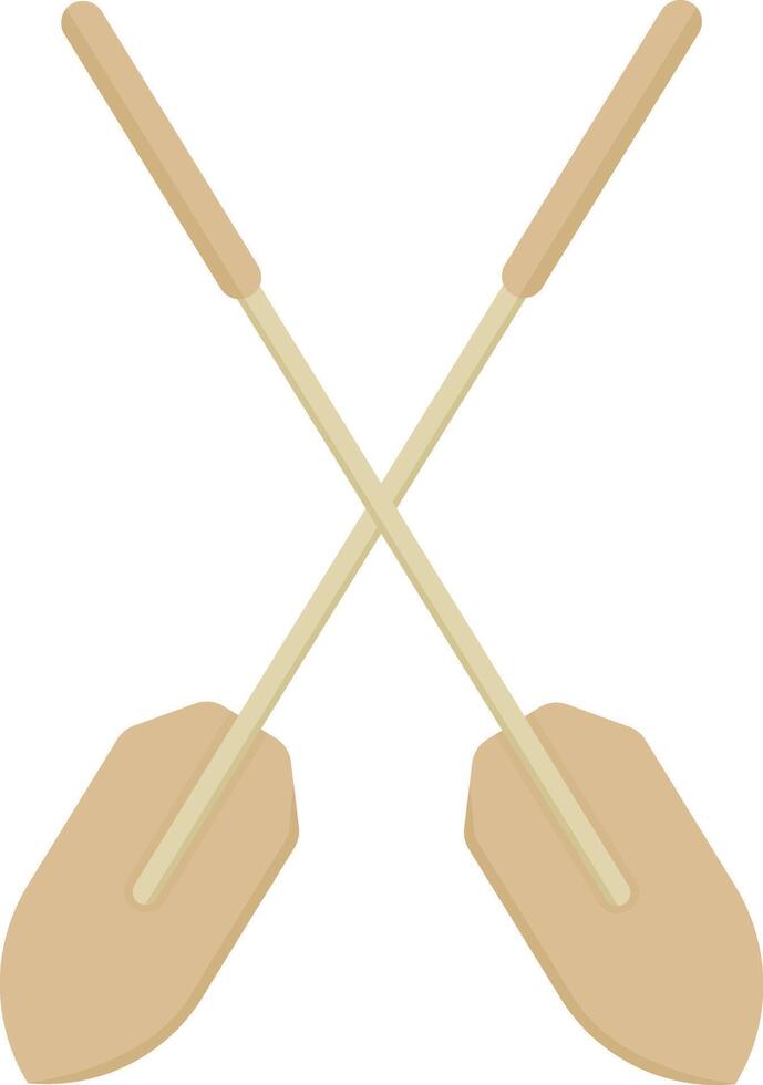 Crossed Wooden Oars vector