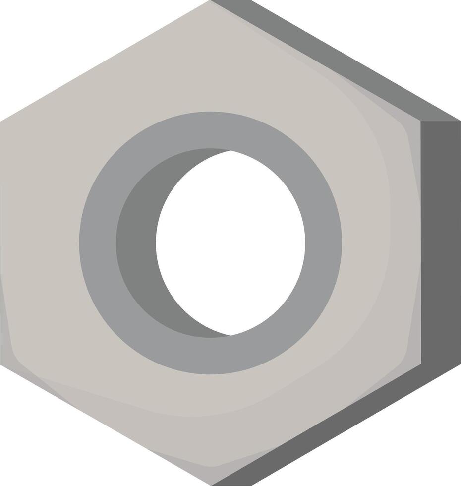 Hexagonal Metal Nut vector