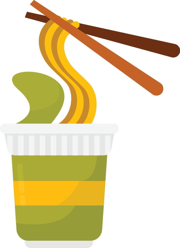 Instant Noodle Set vector