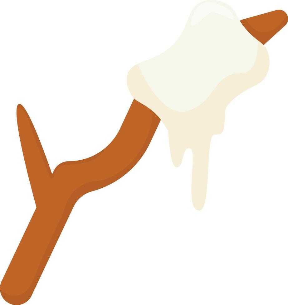 Toasted Marshmallow on Stick vector