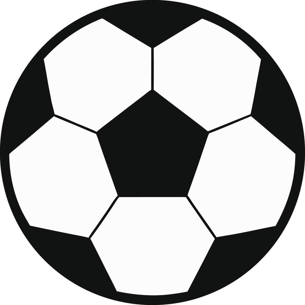 Black And White Soccer Ball Graphic Illustration For Sports And Recreation vector