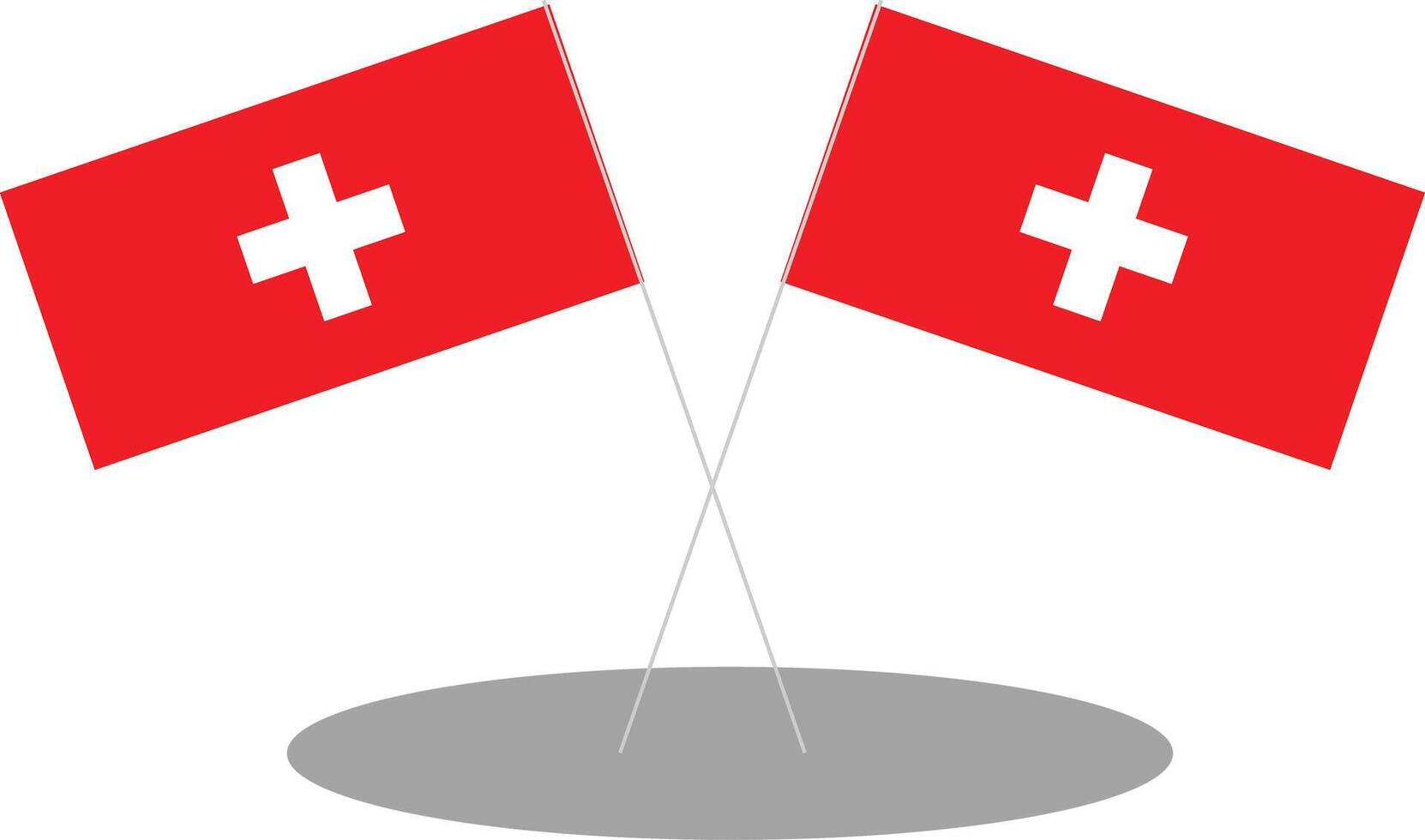Switzerland Map And Flag Design vector
