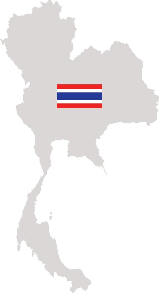 Thailand map with flag illustration vector