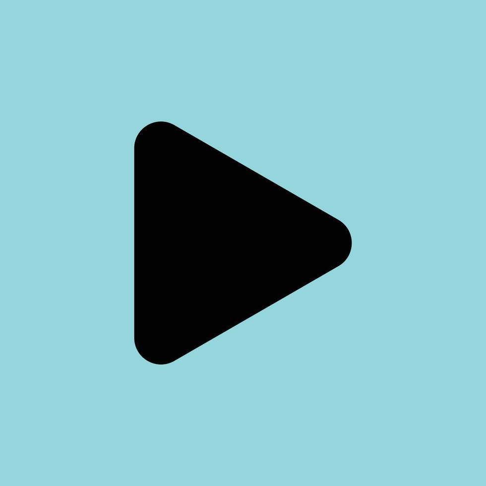 Smooth Rounded Play Button Icon vector