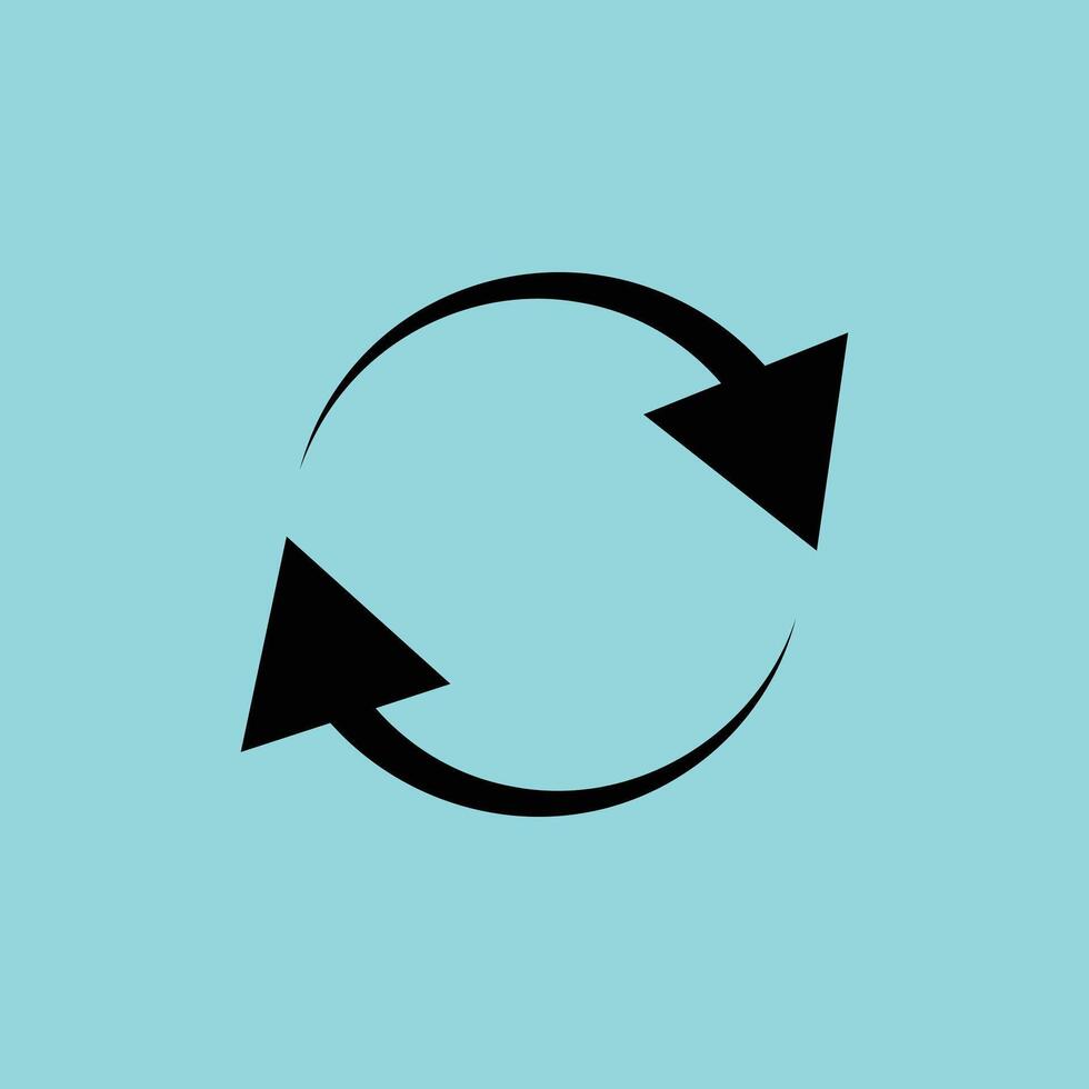 Circular Refresh Arrow Icon for Update and Synchronization Concept vector