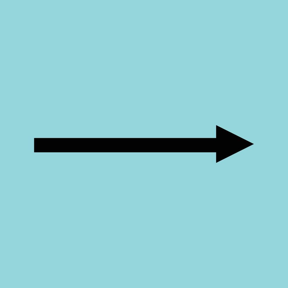Outline Bold Right Arrow , Minimal Direction Symbol for Web and Apps vector