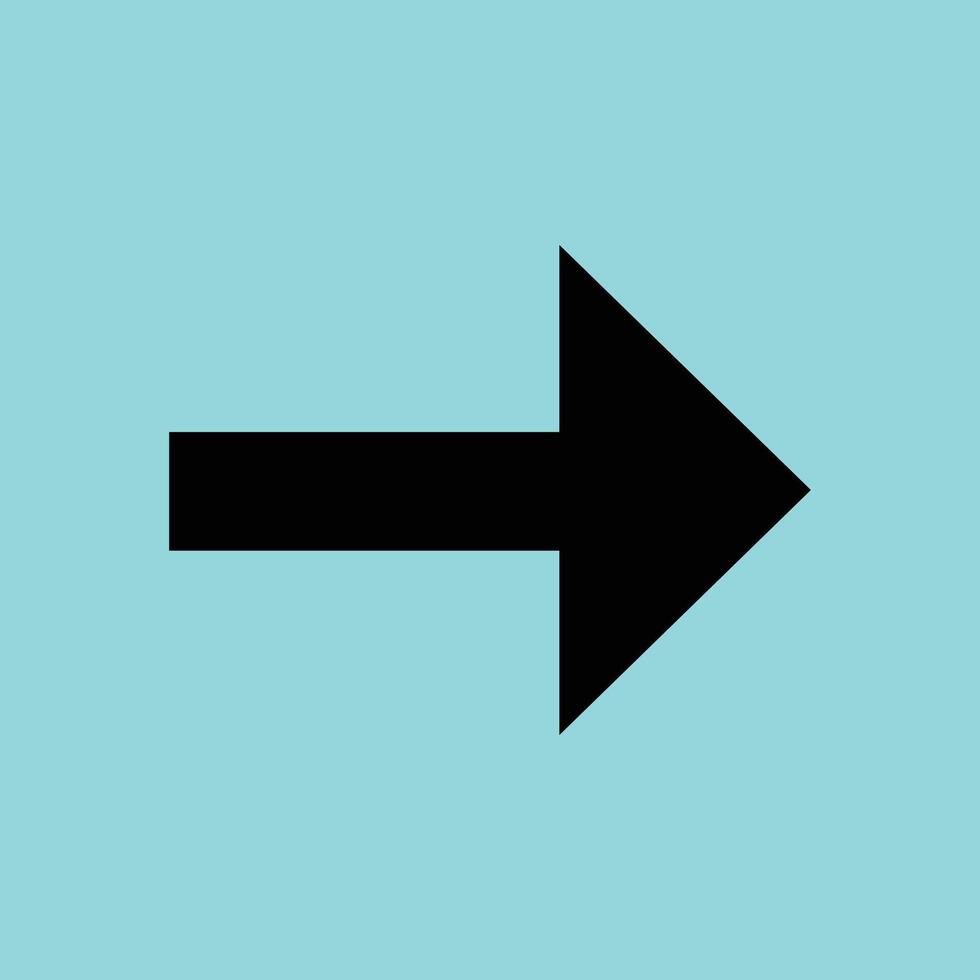 Simple Bold Right Arrow Icon for Direction Navigation Interface vector