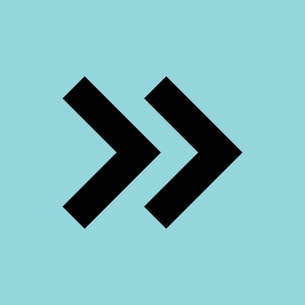 Classic Bold Rightward Arrow Icon, Solid Direction Symbol for Interface and Navigation vector
