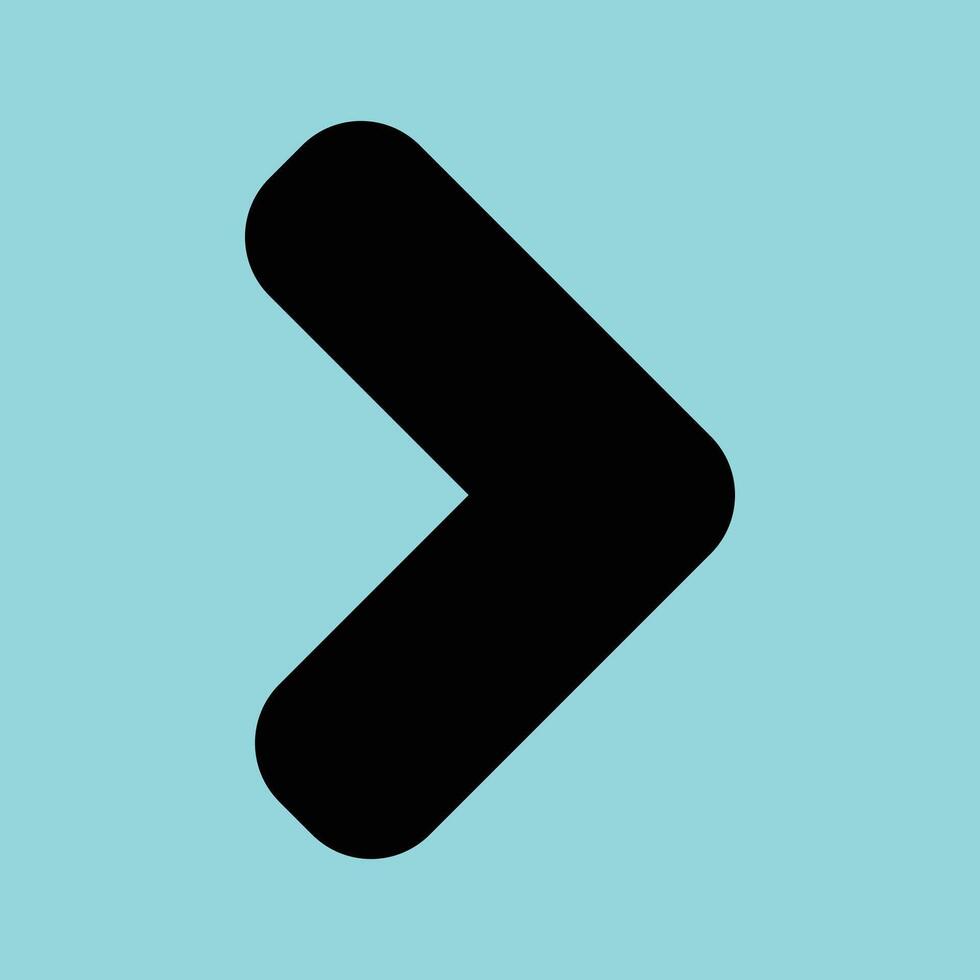 Smooth Chevron Right Arrow Icon vector