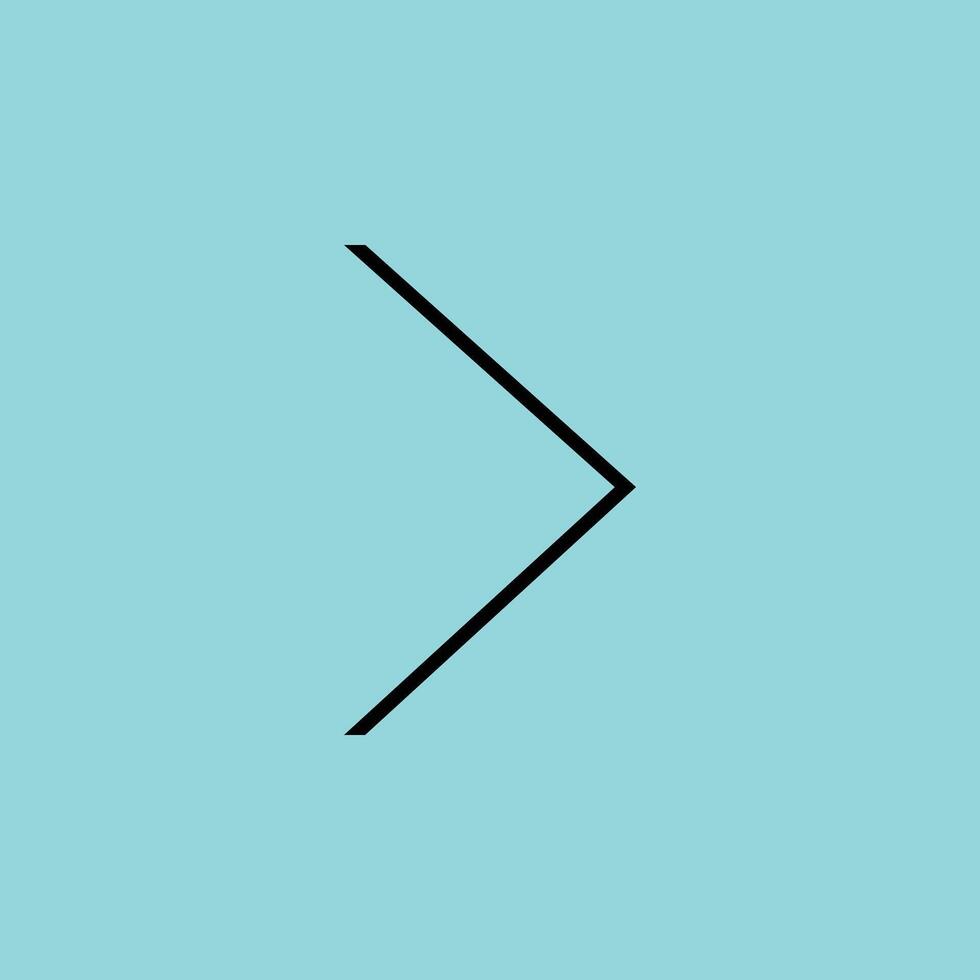 Simple Thin Line Right Arrow vector