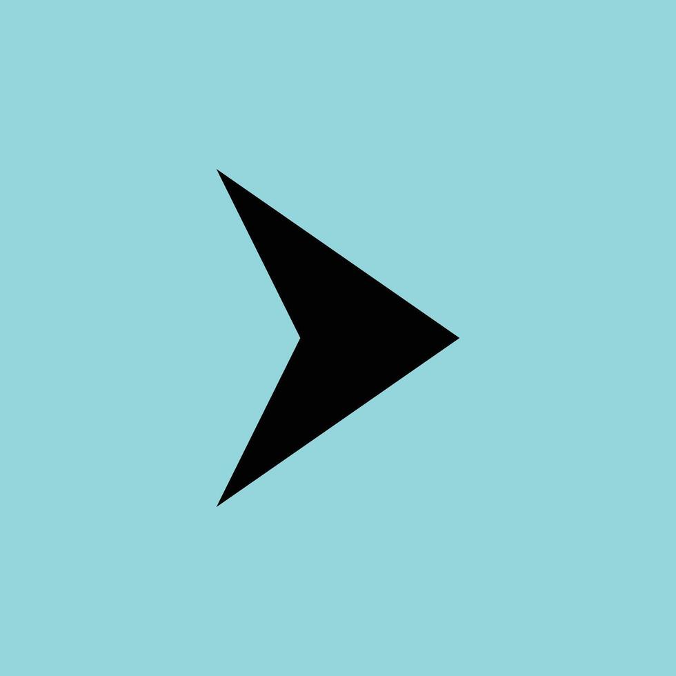 Bold Black Arrow for Navigation vector