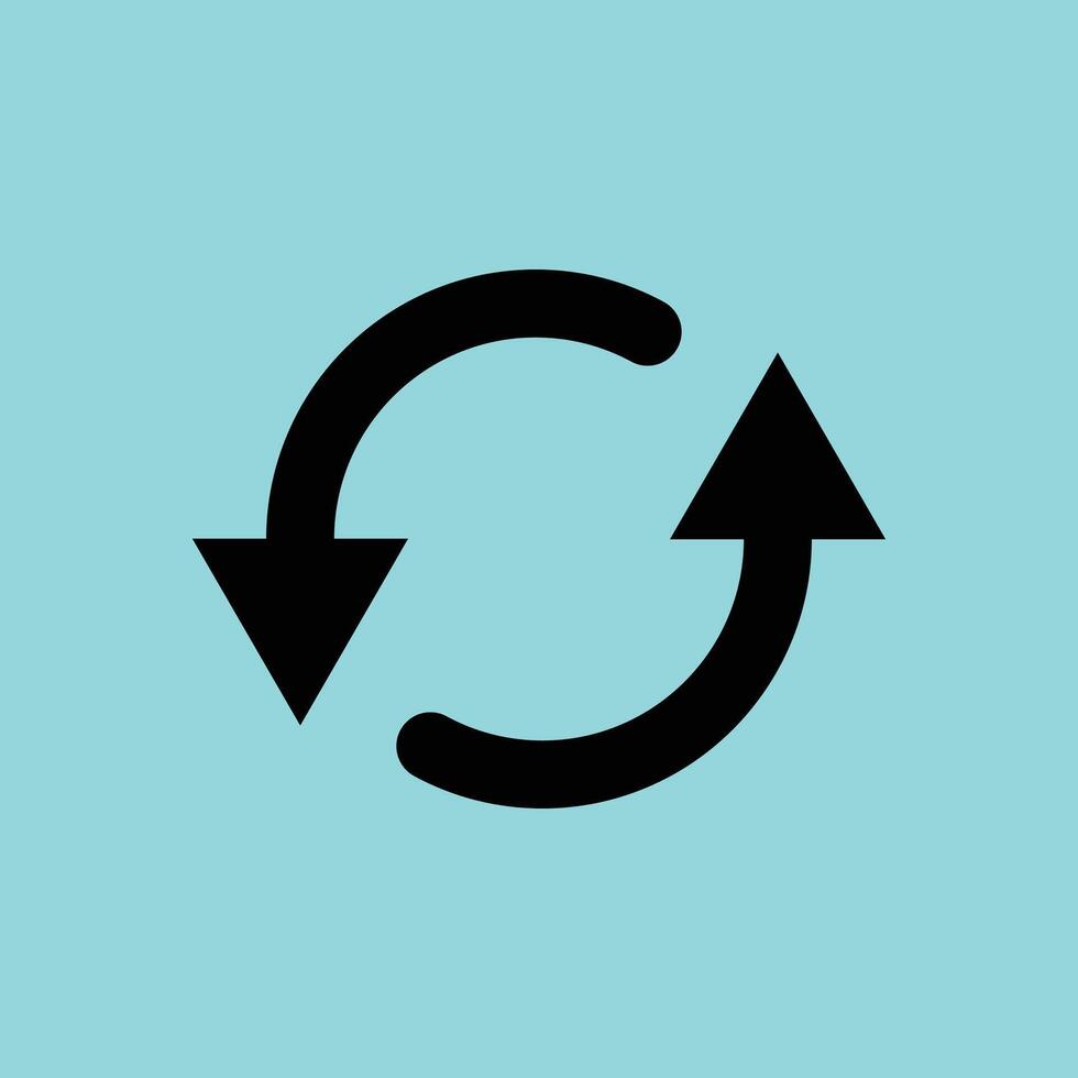 Double Circle Arrow Sync Symbol Icon vector