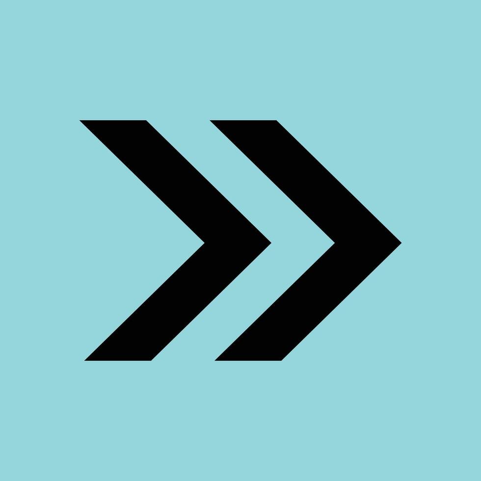 Double Forward Arrow Symbol Icon vector