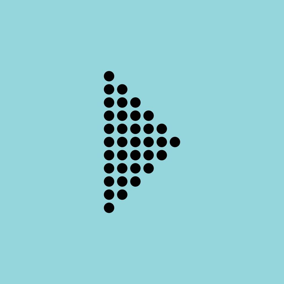 Dotted Bold Right Arrow Icon for Modern Navigation and Direction vector