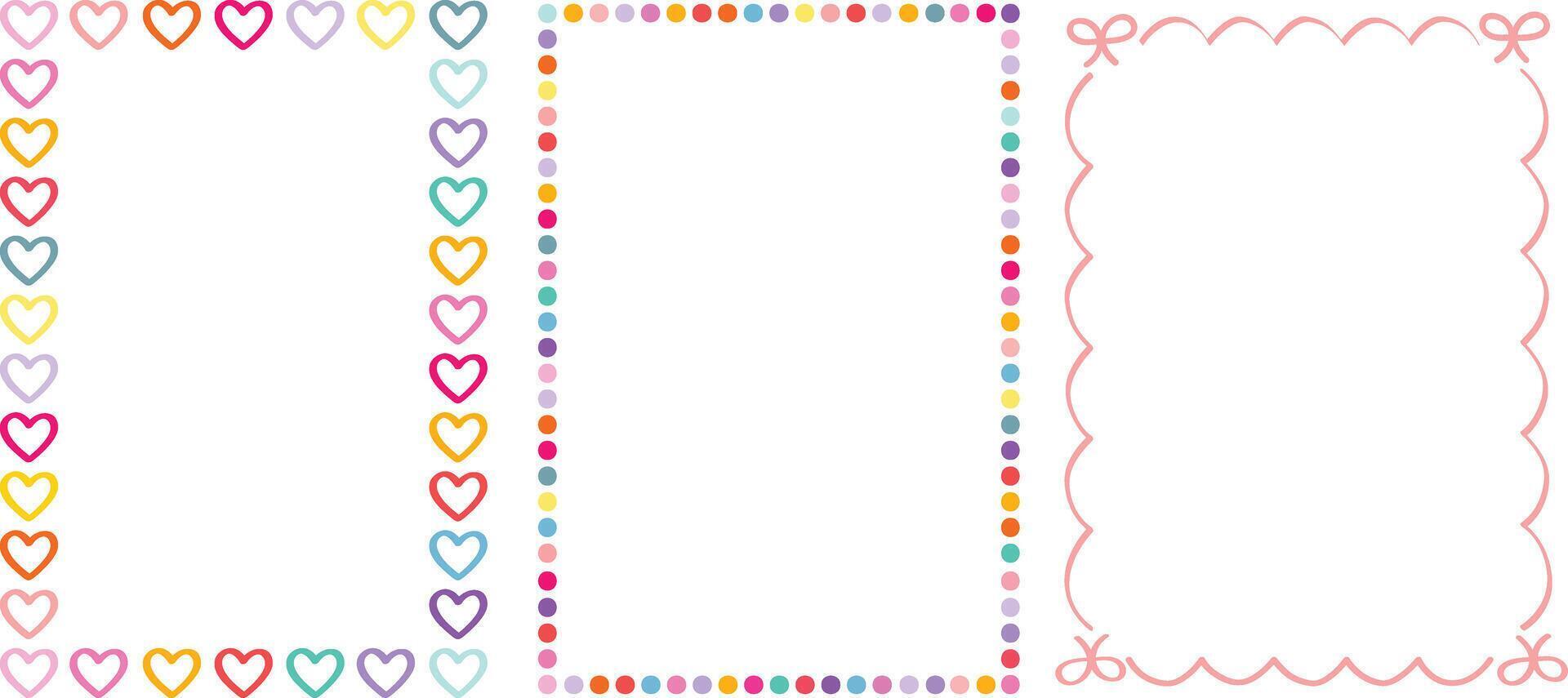 colorful frames set vector