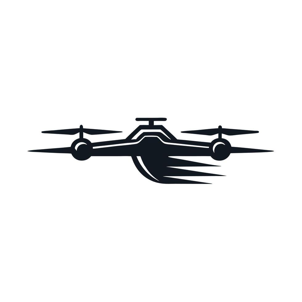 Modern Drone Flying Technology Logo vector