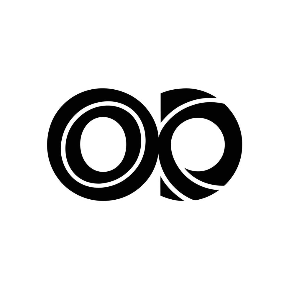 Rounded Two Letter OD Monogram Logo vector