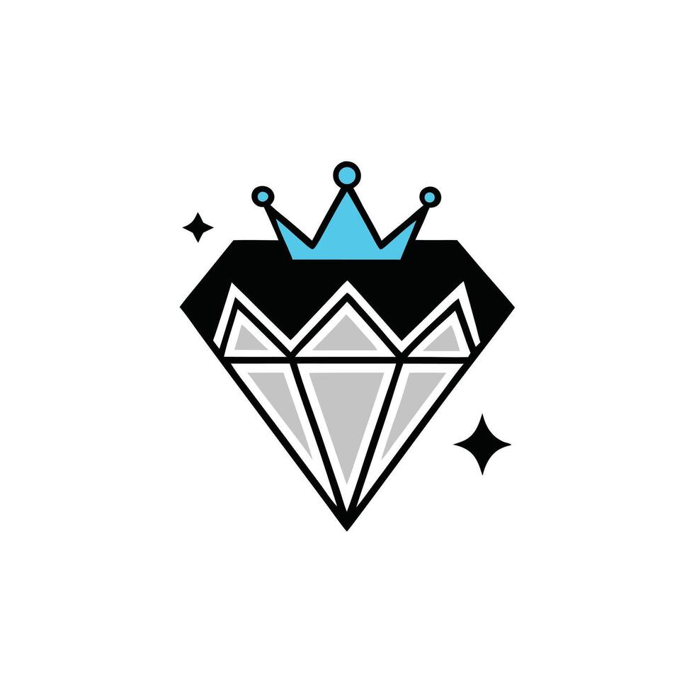 Majestic Crown and Flow Logo Concept vector