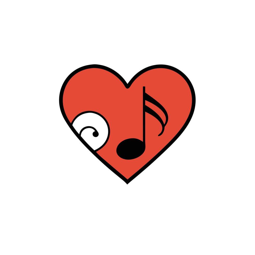 Sweet Candy Heart Negative Space Logo vector