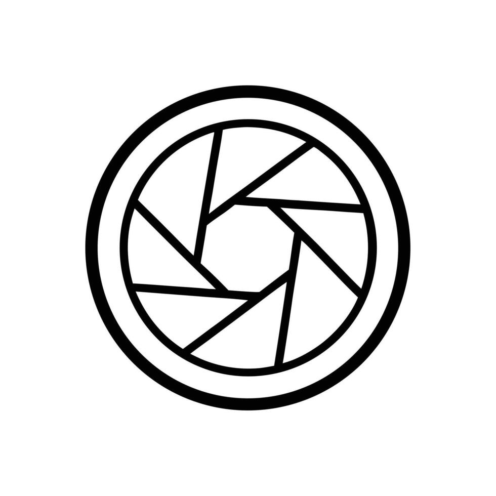 Camera Lens Inside Circular Icon vector