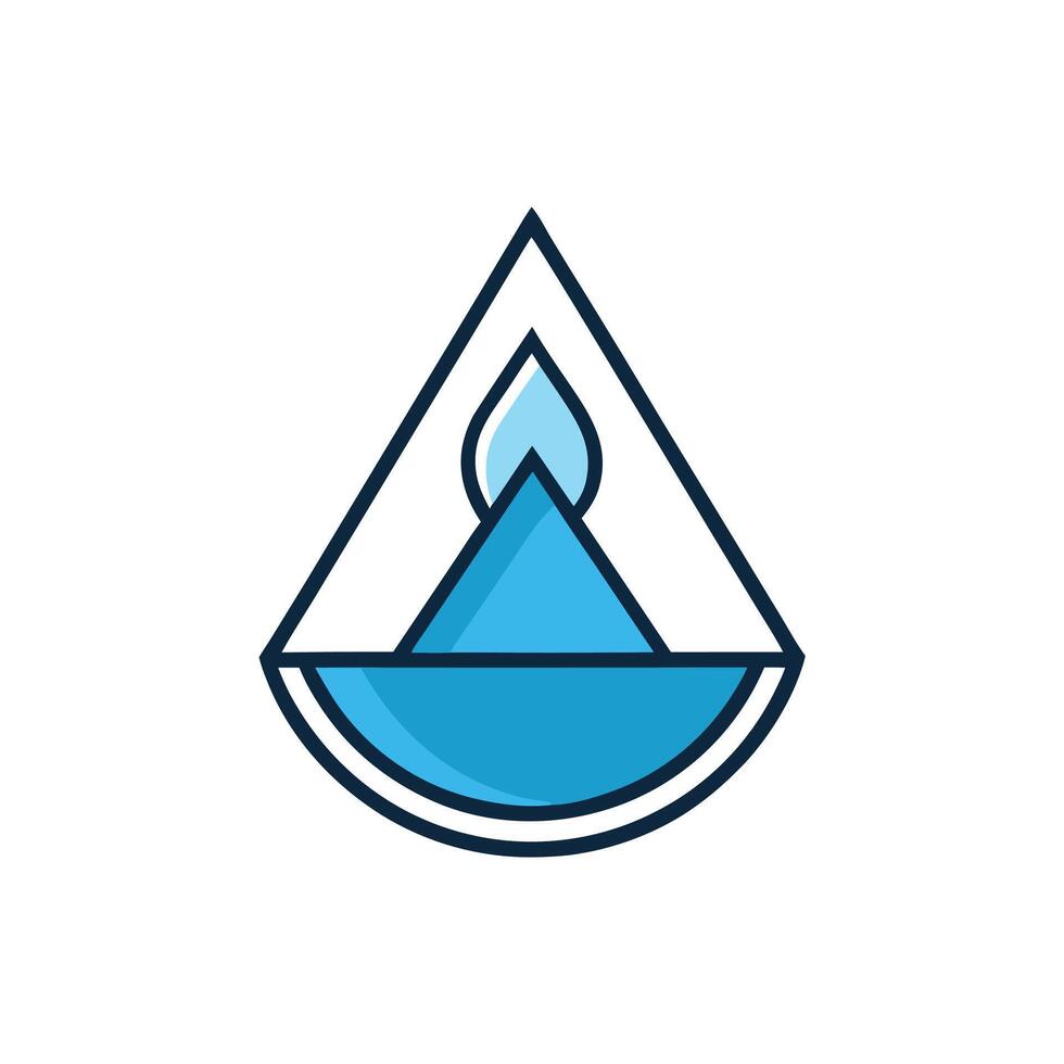 Pyramid Shape Morphing Clean Logo vector