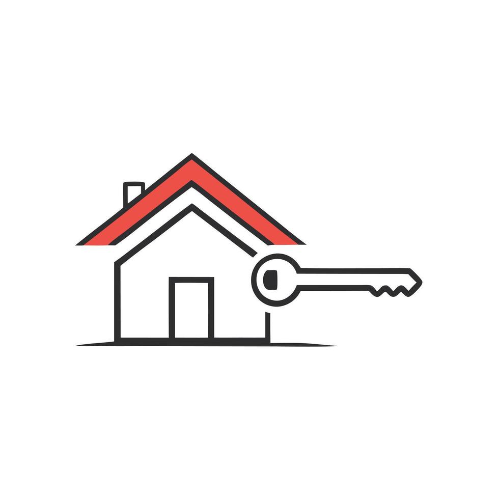 Minimalist House Roof Logo Concept vector