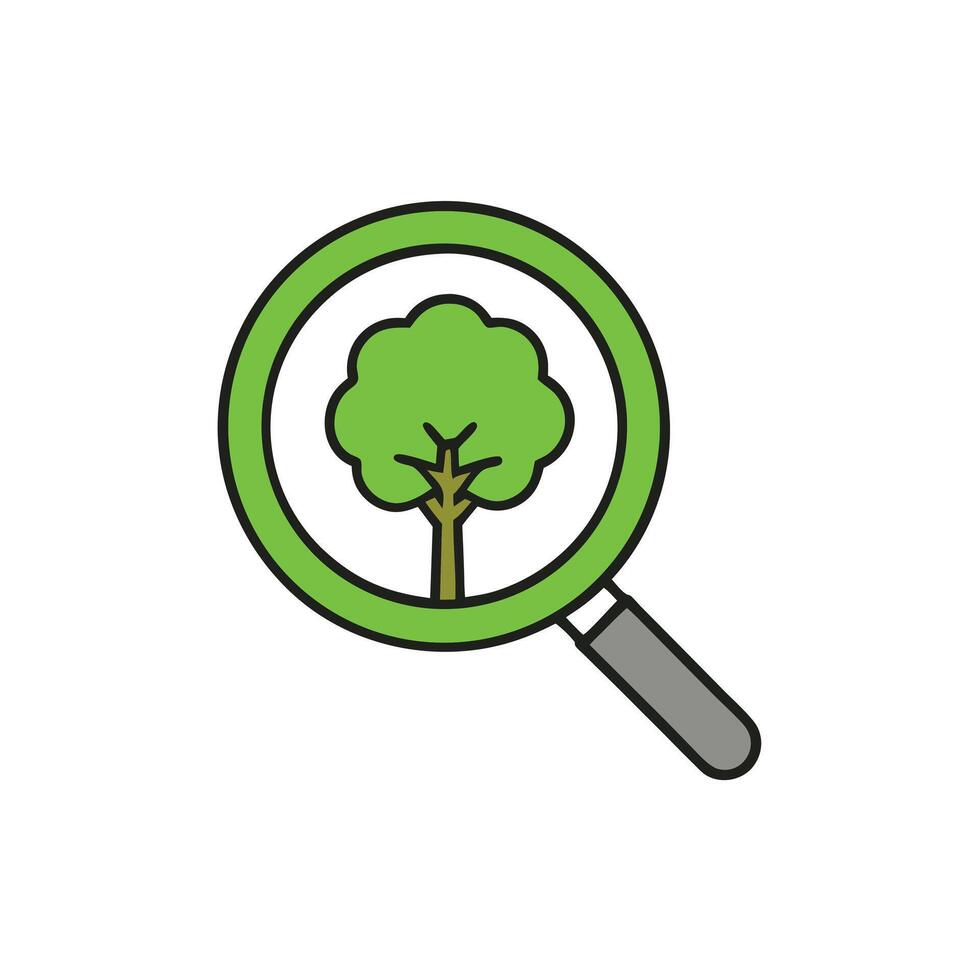 Nature Search Tree Magnifying Glass vector