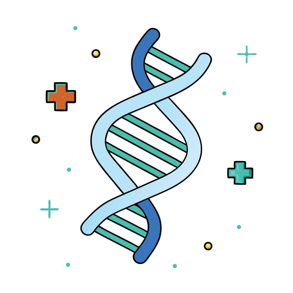 Genetic Helix Structure Medical Background vector