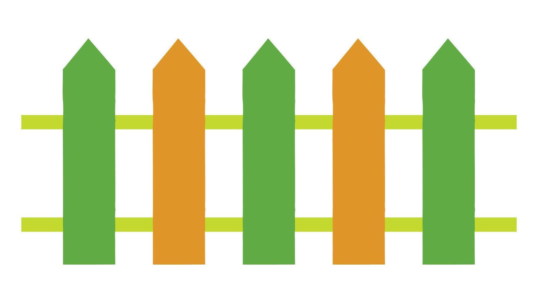 Simple Garden Fence On White vector