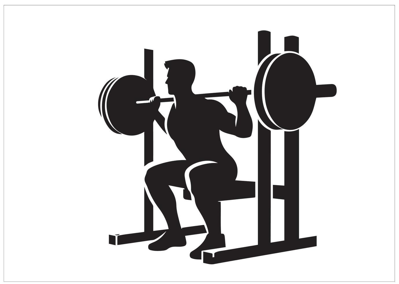 Shoulder Press Icon vector