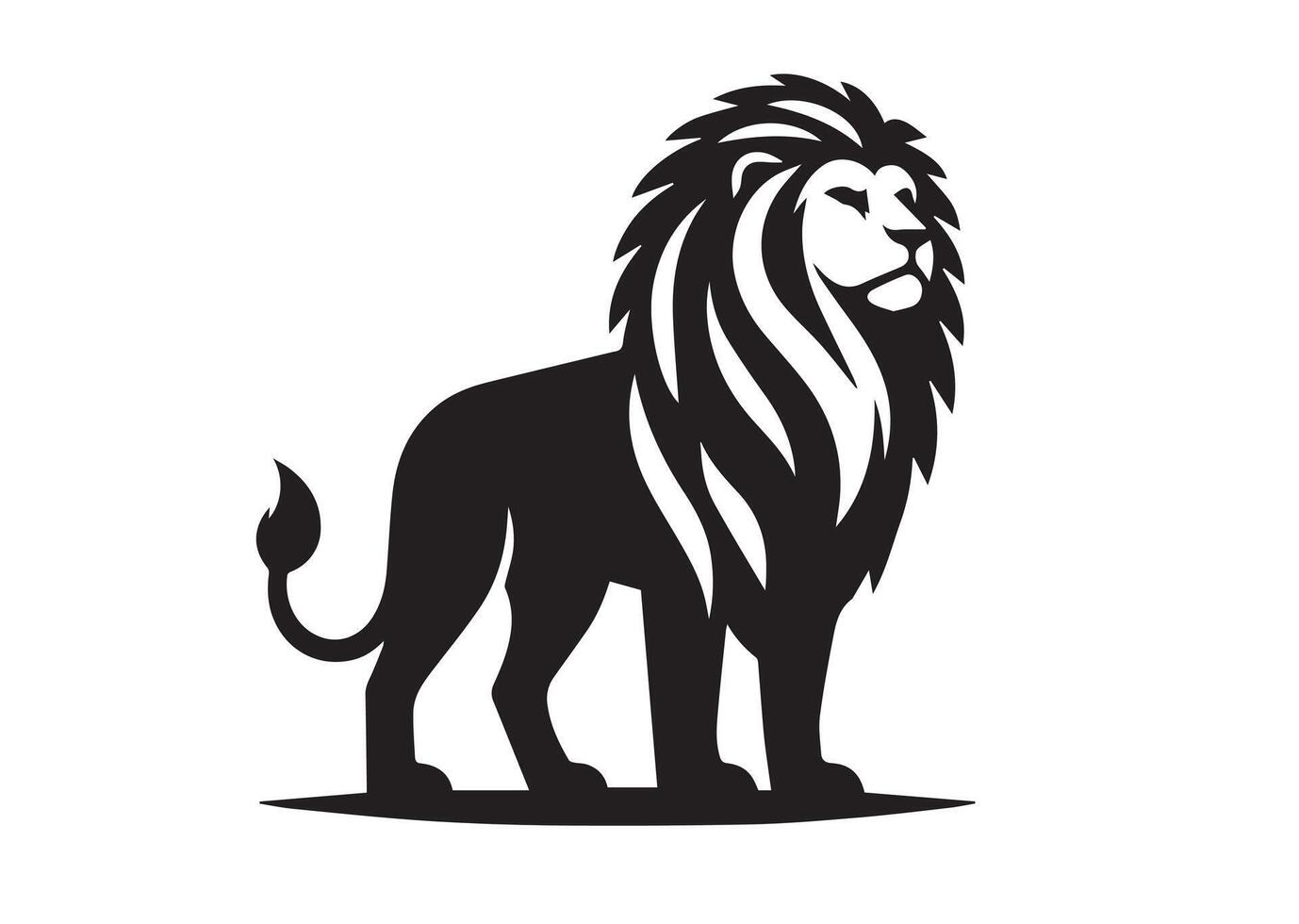 Lion silhouette illustration vector
