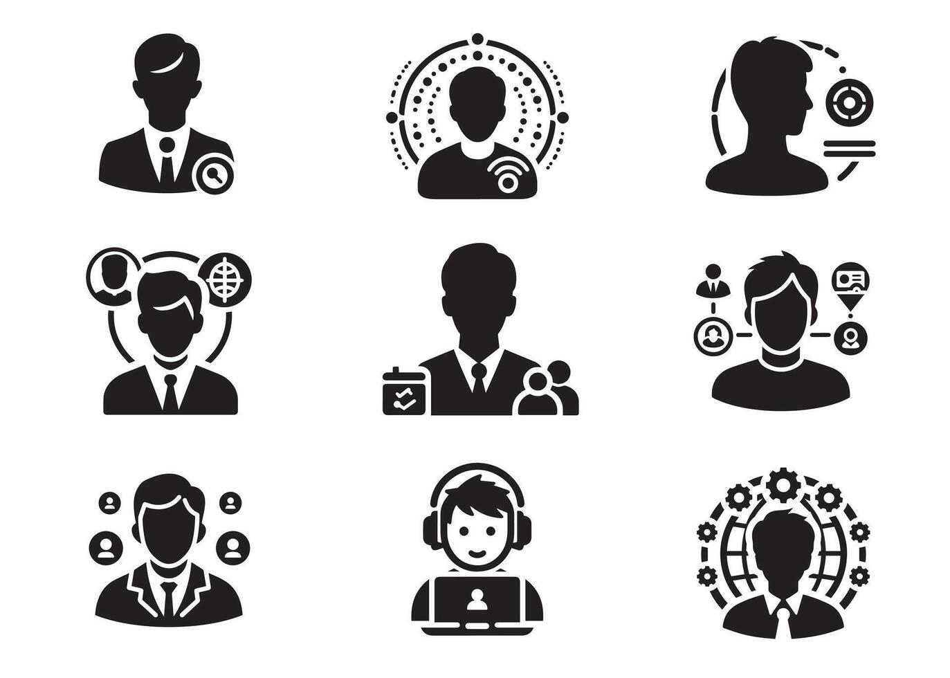 Set of Customer service and support icon vector