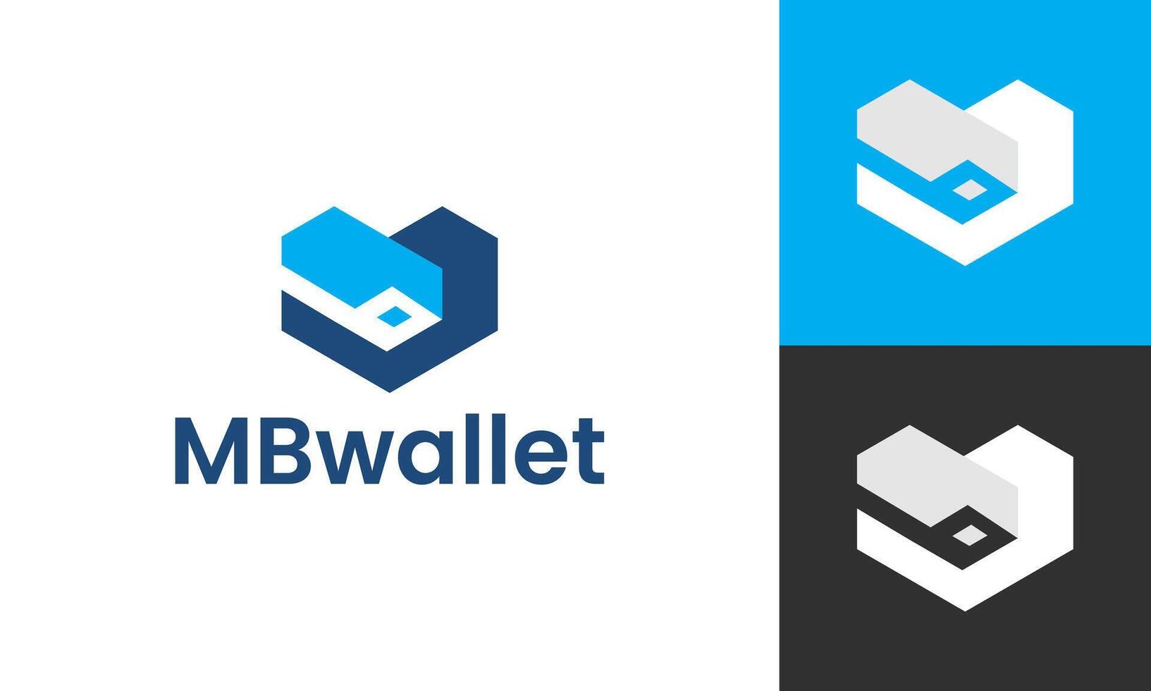 MB Wallet and Bank icon logo design template vector