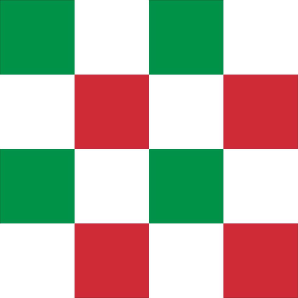 Green, white and red Italy seamless checkered pattern vector