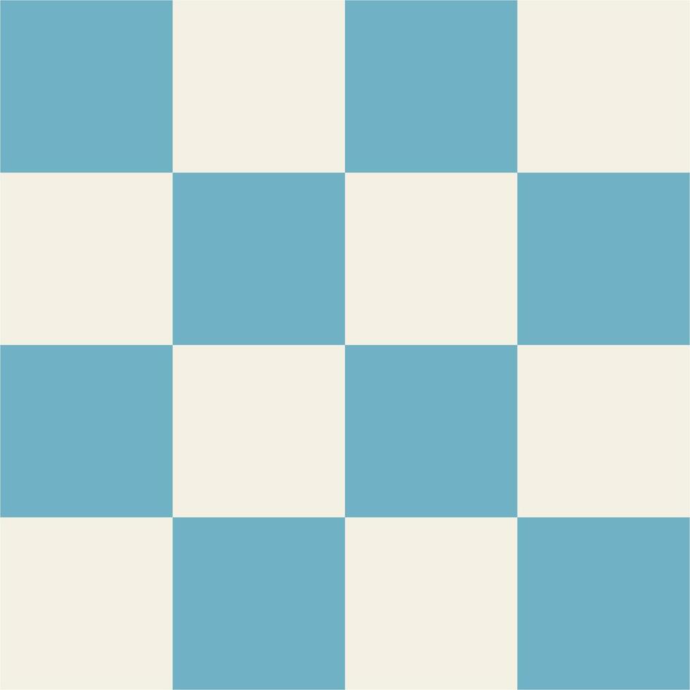Blue and bone white seamless checkered pattern vector