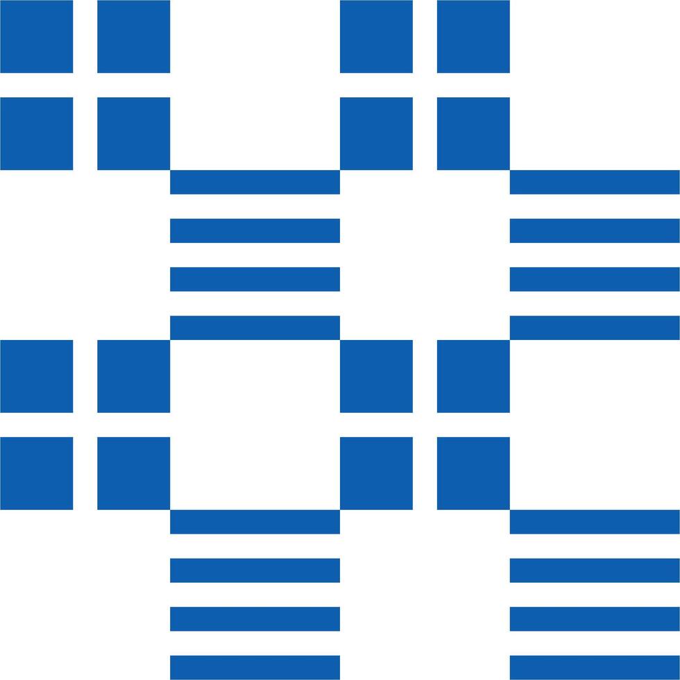 Blue and white stripes Greece seamless checkered pattern vector
